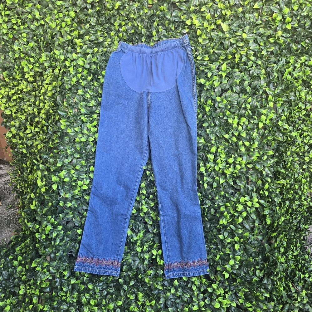 100%‎ LINEN.Together Blue Denim with Orange Stitching